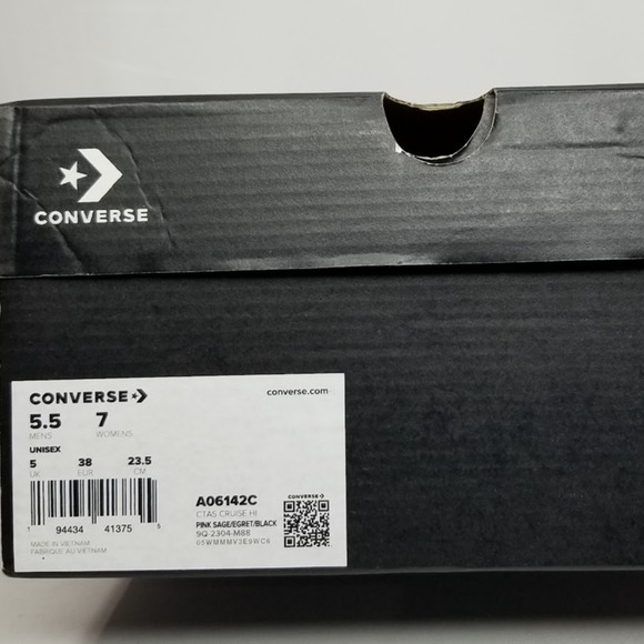 Converse Women's CTAS Cruise Hi Top Sneakers Size 7 Pink Sage A06142C NWT - Picture 9 of 9